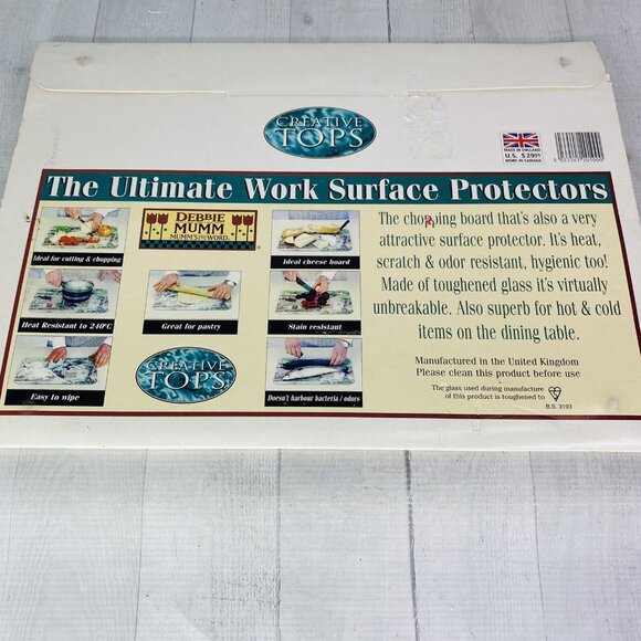 Debbie Mumm Creative Tops Christmas Holiday Tempered Glass Counter Top Protector - Picture 4 of 16